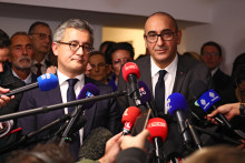 Gérald Darmanin et Laurent Nuñez en déplacement à Marseille, ce jeudi 20 novembre.