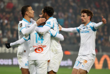 Les joueurs de l'OM face à Nice le 21 novembre 2025