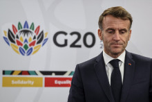 Emmanuel Macron au G20, à Johannesburg en Afrique du Sud, le 22 novembre 2025