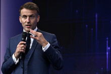 Emmanuel Macron lors de l'évenement Adopt AI