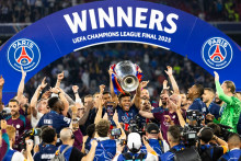 Le PSG vainqueur de la Ligue des champions après sa victoire en finale contre l'Inter Milan à Munich, le 31 mai 2025.