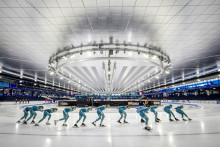 L'anneau de vitesse de Thialf, à Heerenven (Pays-Bas), le 25 septembre 2025.