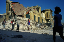 Les décombres après le séisme à Haïti, en 2010