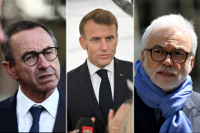 Bruno Retailleau, Emmanuel Macron et Pascal Praud