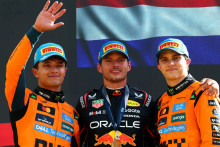 Lando Norris, Max Verstappen et Oscar Piastri au GP d'Italie 2025