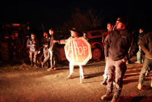 Des manifestants contre l'abattage d'un troupeau dans l'Ariège