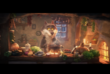 Le court-métrage raconte l'histoire d'un loup qui apprend à mieux manger.