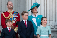 Le prince William, sa femme Kate et leurs enfants Louis, George et Charlotte le 14 juin 2025