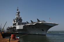 Le porte-avions Charles-de-Gaulle en janvier 2023.