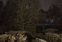 Des flocons ont fait leur apparition durant la nuit de Noël, comme ici à Saint-Rémy (Bourgogne).