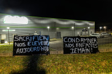 Un blocage d'agriculteurs à Auch, dans le Gers.