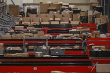 Le site de distribution de Mondial Relay à Harnes dans la banlieue nord de Lens.