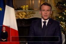 Le président de la République Emmanuel Macron lors des ses vœux 2026.