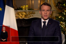 Le président de la République Emmanuel Macron lors des ses vœux 2026.
