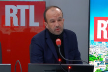 Manuel Bompard, dans le studio de RTL, le 5 janvier 2026