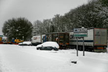 Les routes pour rejoindre la maternité de Sainte étaient impraticables ce mardi 6 janvier.