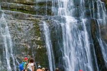 Les cascades du Hérisson dans le Jura (Illustration)