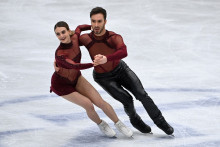 Les Français Gabriella Papadakis et Guillaume Cizeron en mars 2022.