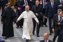 Le pape Léon XIV lors de son audience générale hebdomadaire dans la salle Paul VI au Vatican, le 7 janvier 2026.