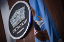 Le logo du Pentagone des États-Unis, à Washington.
