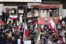 Une manifestation pro-gouvernement à Téhéran, ce lundi 12 janvier 2026.