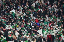 Des fans de l'Algérie lors du huitième de finale contre la RDC à la CAN, le 6 janvier 2026 à Rabat.