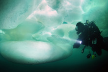 Un plongeur de l’Institut polaire français est porté disparu après une plongée sous la glace en Antarctique. (Illustration)