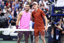 Carlos Alcaraz et Jannik Sinner avant la finale de l'US Open 2025
