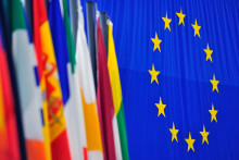 Les drapeaux de l'Union européenne. (Illustration)