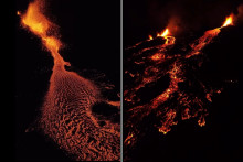 Aperçu de l'éruption du Piton de la Fournaise dimanche 18 janvier 2026, à La Réunion