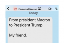Le message privé du président français révélé par Donald Trump