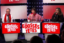 Hugo Le Van (à droite) à côté de Karine Marimon et Christophe Barbier