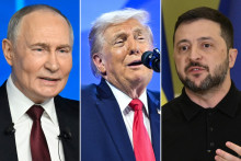 Vladimir Poutine, Donald Trump, Volodymyr Zelensky