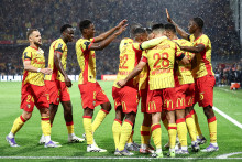 Les joueurs du RC Lens célèbrent leur but face au LOSC, le 20 septembre 2025