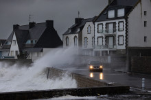 Le Guilvinec, le 23 janvier 2026. La tempête Ingrid, qualifiée de bombe météorologique, souffle sur le Finistère, placé en alerte orange.