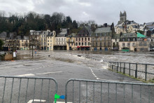 Quimperlé (Finistère) après la crue de la Laïta, le 24 janvier 2026.