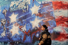 Une fresque anti-américaine en Iran, le 26 janvier 2025