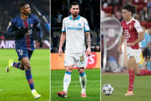 Ousmane Dembélé (PSG), Pierre-Emile Hojbjerg (OM) et Maghnes Akliouche (Monaco).