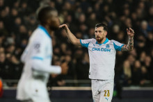 Le Marseillais Pierre-Emile Hojbjerg lors de la défaite contre le Club Bruges, le 28 janvier 2026 en Ligue des champions.