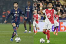 Warren Zaïre-Emery (PSG) et Thilo Kehrer (Monaco) en Ligue des champions, le 28 janvier 2026.