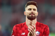 Olivier Giroud, lors de l'ultime journée de la phase de ligue jeudi à Villeneuve-d'Ascq