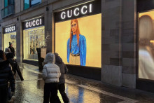 La devanture d'un magasin Gucci (Illustration)