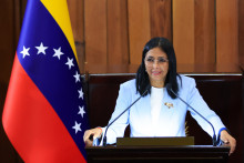 La présidente par intérim du Venezuela, Delcy Rodriguez, lors de la cérémonie d'ouverture de l'année judiciaire au siège de la Cour suprême de justice à Caracas le 30 janvier 2026.