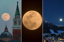 Les images de la Pleine lune des neiges dans le nuit du 1er au 2 février