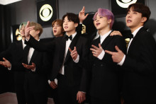 Les membres du groupe BTS.