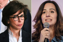 Rachida Dati, candidate Les Républicains aux municipales à Paris et Sarah Knafo candidate sous l'étiquette Reconquête