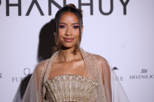 Flora Coquerel, Miss France 2014, lors de la Fashion Week à Paris, le 29 janvier 2026.