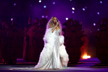 La chanteuse américaine Mariah Carey lors de la cérémonie d'ouverture des JO à San Siro, le 6 février 2026 à Milan.