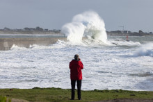 La tempête Chandra a apporté un vent fort sur les côtes bretonnes, le 27 janvier 2026.