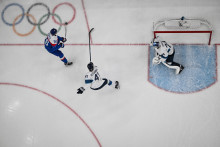 La rencontre de hockey sur glace entre la Slovaquie et la Finlande s'est déroulée mercredi 11 février 2026 à Milan, dans le cadre de Jeux d'hiver de Milan-Cortina.